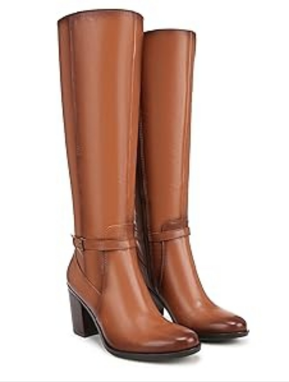 Naturalizer Tall Leather Riding Boots in Cognac Brown Size 9M